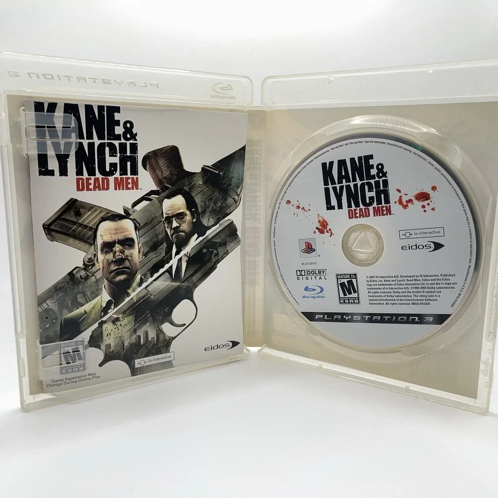 Kane & Lynch: Dead Men (Sony PlayStation 3, 2007) Complete with Manual - CIB